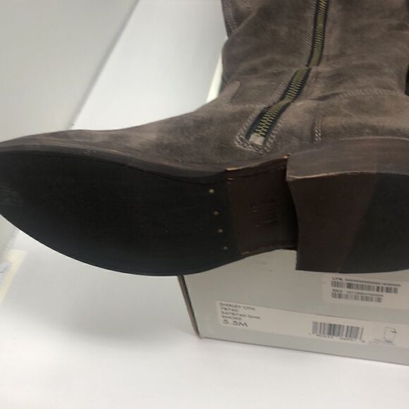 FRYE Women's Shirley Over-The-Knee Engineer Boot Size 5.5 NEW Smoke Color - Picture 14 of 15